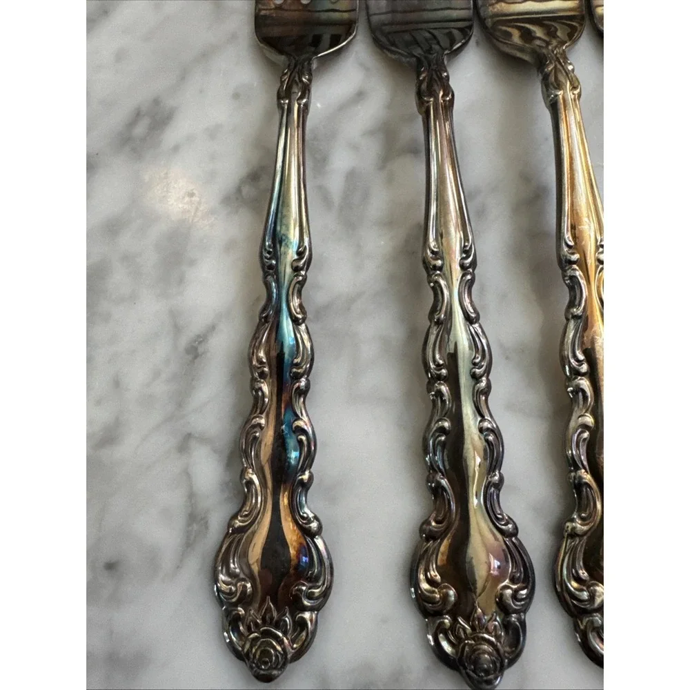 Oneida Community 1971 BEETHOVEN Silverplate Dinner Forks 7 3/8 Set Of 5